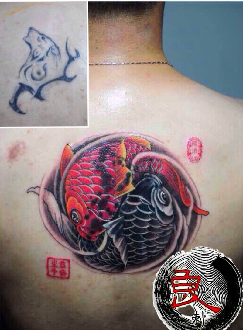 修改 太极鱼纹身图片