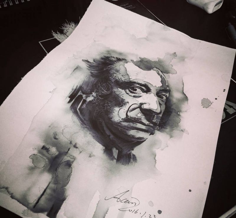 今天画的纹身图片