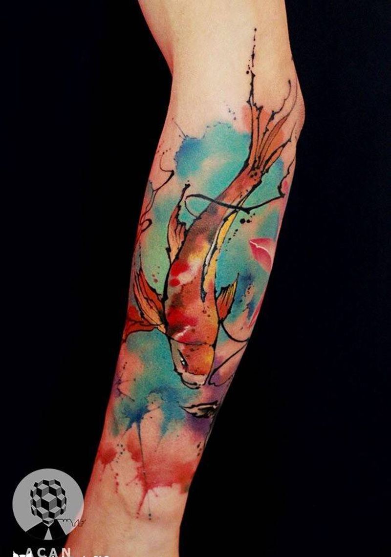 年年有余纹身图片