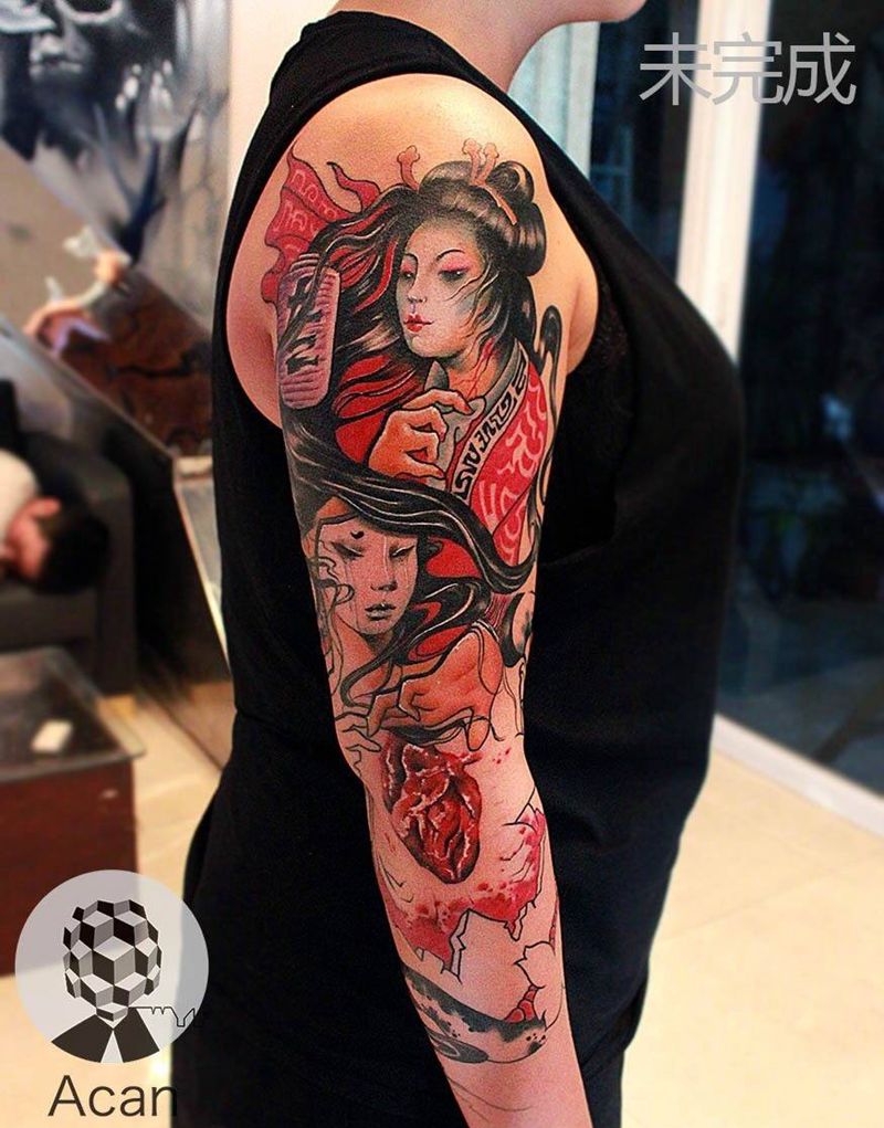 未完成纹身图片