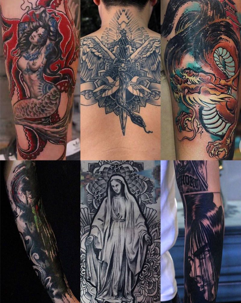 17年部分作品展示纹身图片