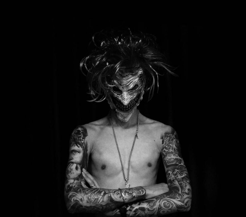 双花臂纹身图片_成品手臂欧美肖像原创纹身图案