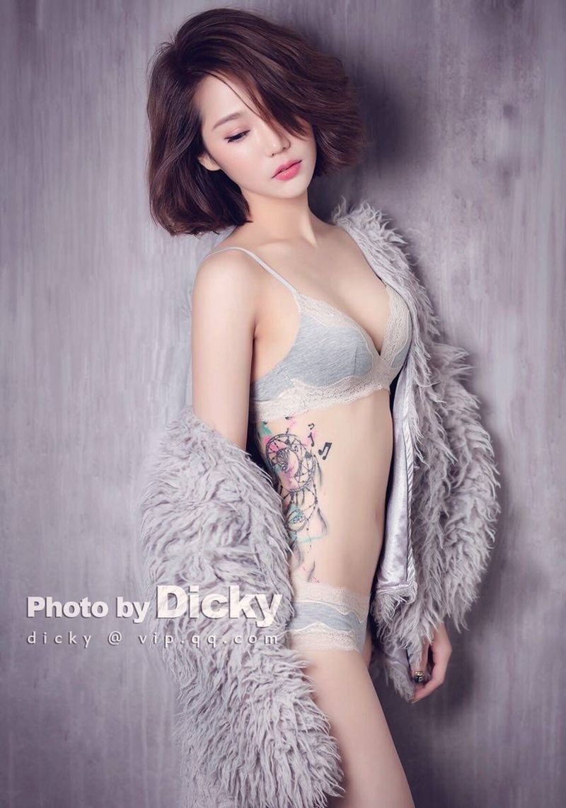 纹身买家秀纹身图片_成品腰部清新原创纹身图案