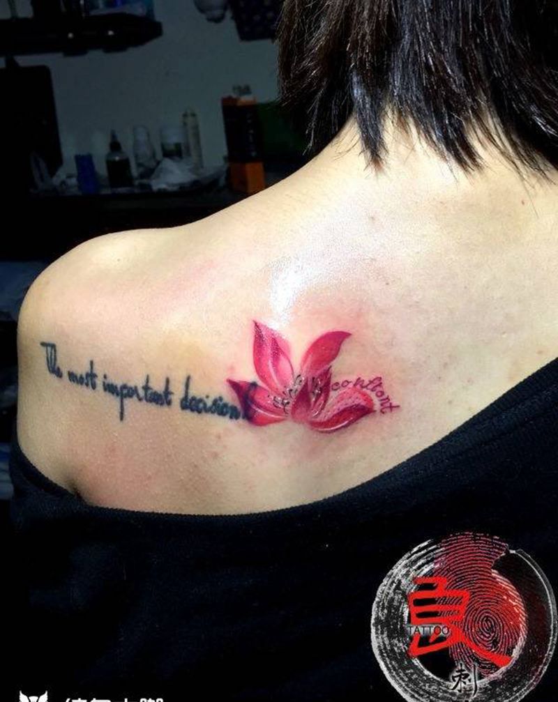 花与蝶纹身图片