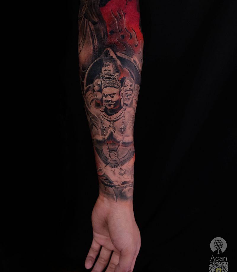 宗教纹身图片_欧美写实水彩纹身图案