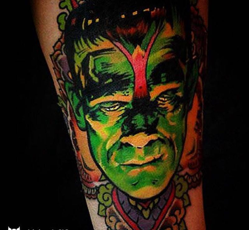 小作，科学怪人纹身图片