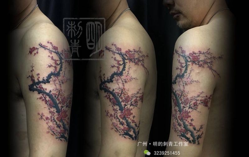梅花纹身图片