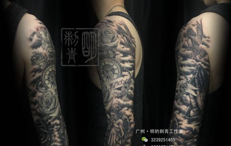 欧美花臂纹身图片