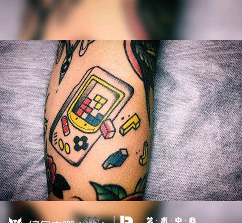 拼接纹身图片_Old School纹身图案