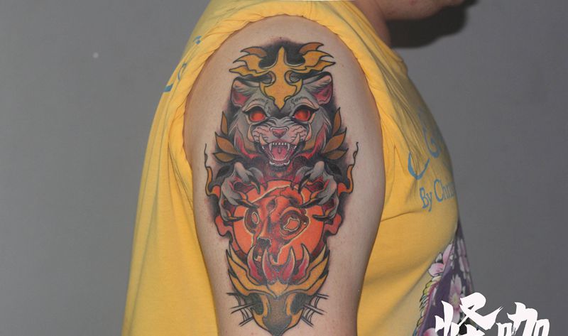 作品纹身图片_手臂New School纹身图案