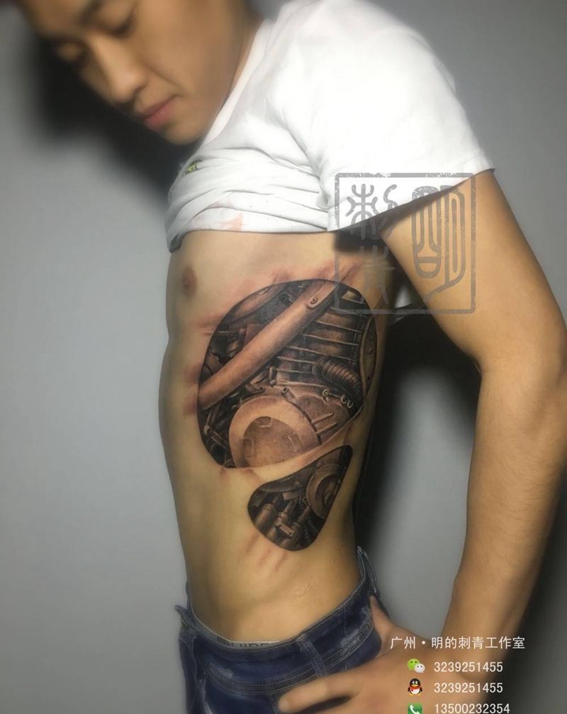 机械纹身图片