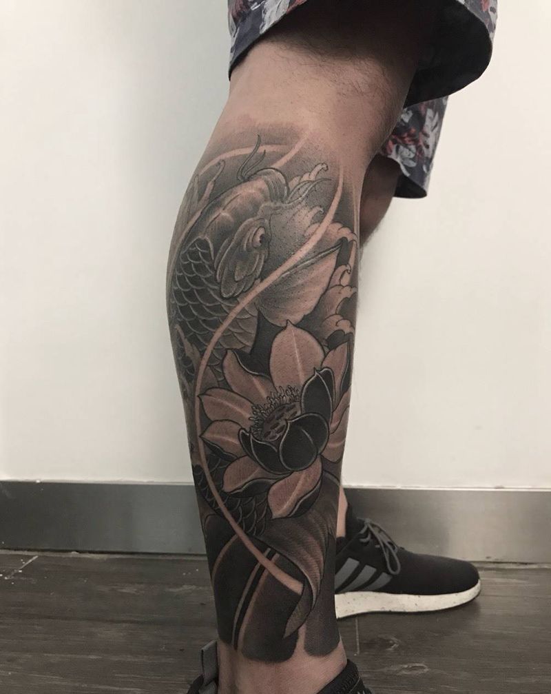 传统鲤鱼纹身图片