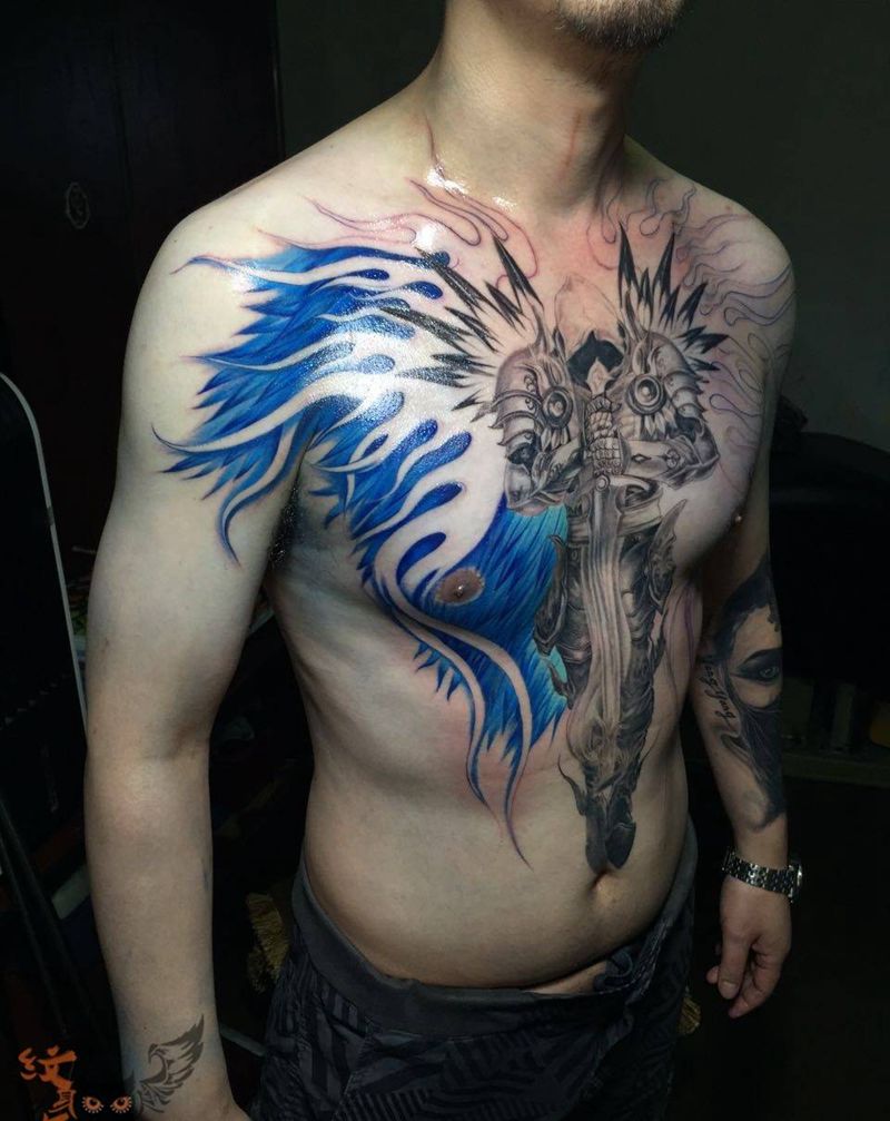 暗黑天使。未完待续纹身图片