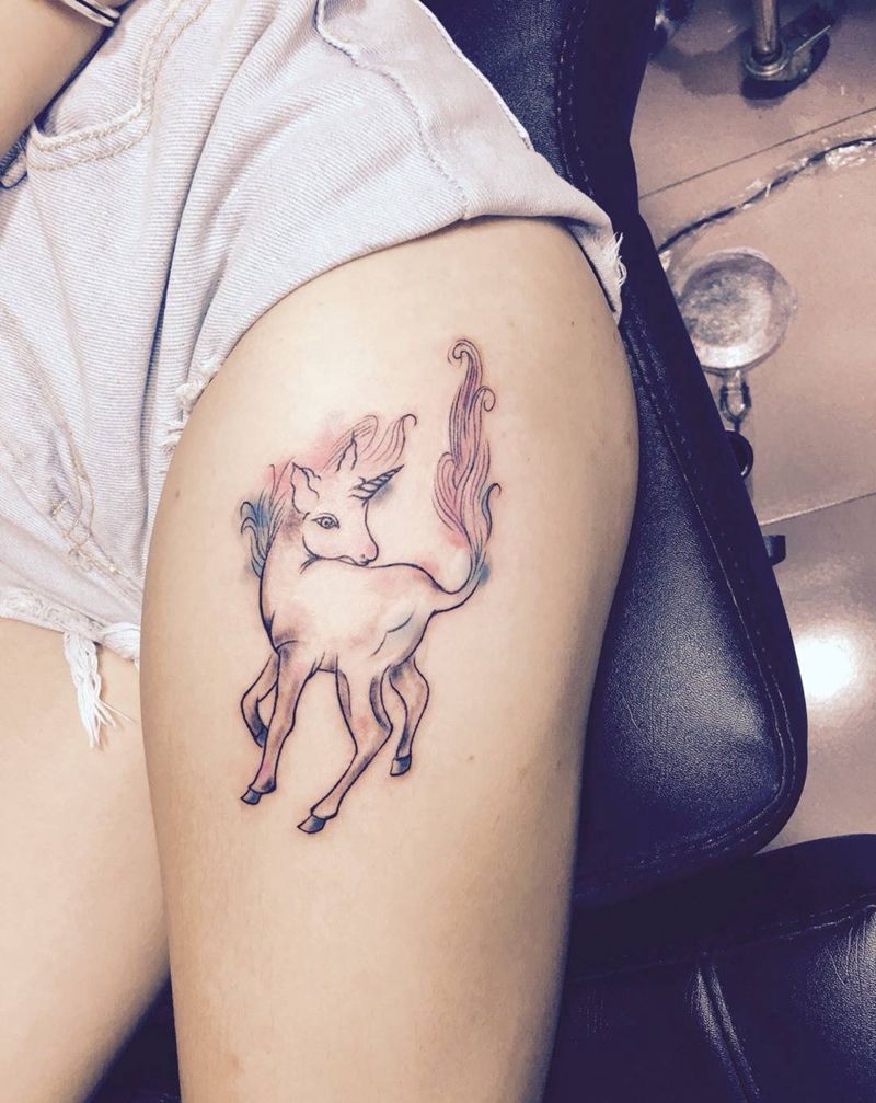 独角兽纹身图片