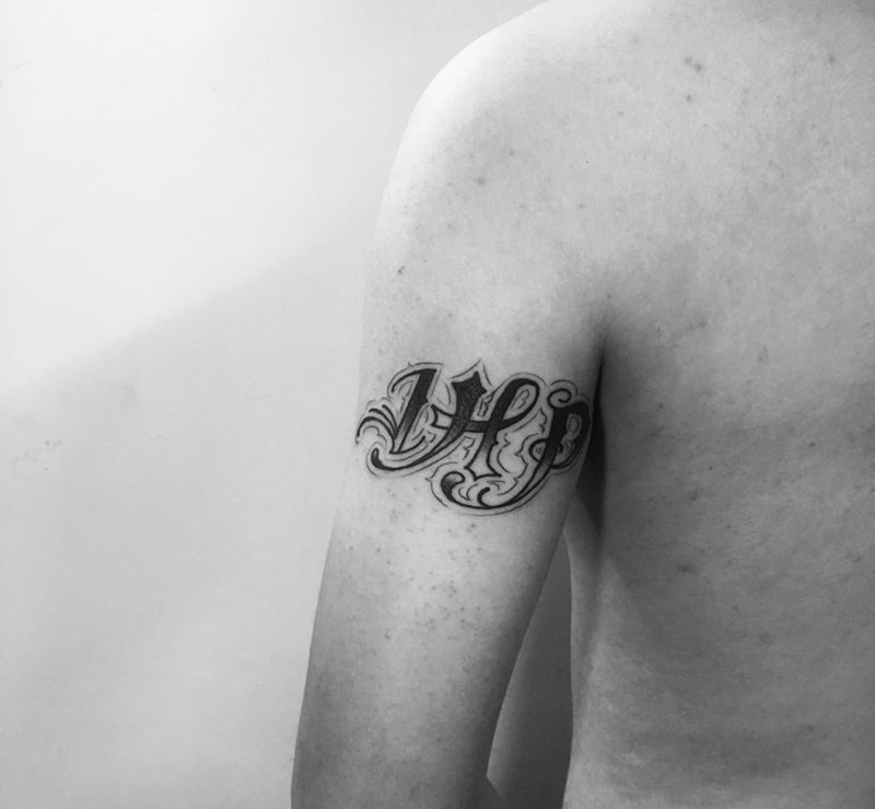 花体字纹身图片