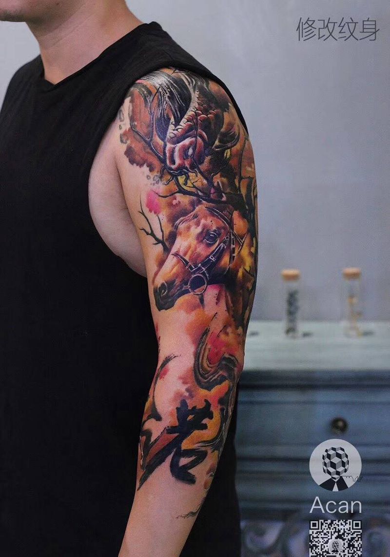 修改添加纹身纹身图片_成品手部原创动物纹身图案