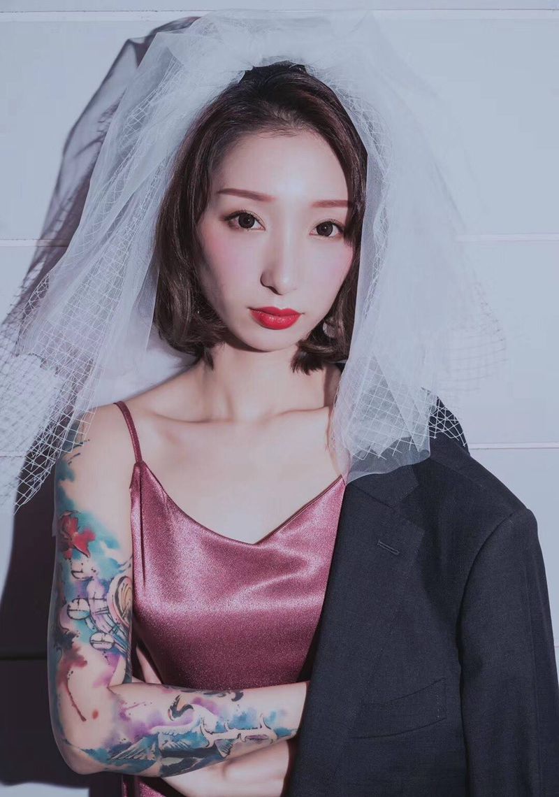 纹身买家秀纹身图片_手臂手部水彩水墨纹身图案