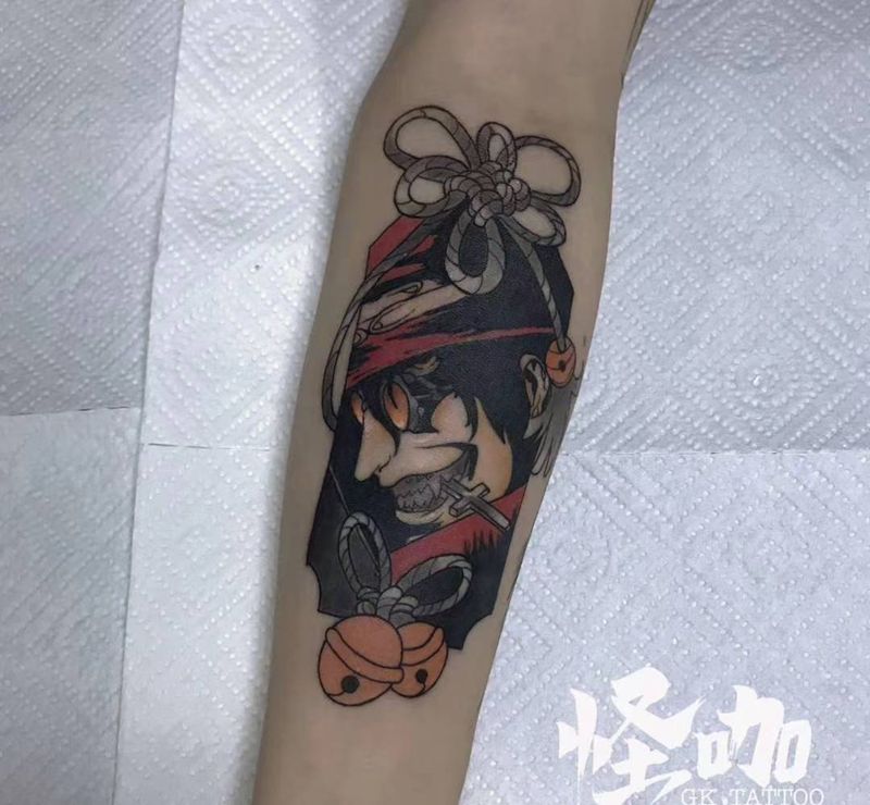 漫画人物纹身图片_手臂手部Old SchoolNew School纹身图案