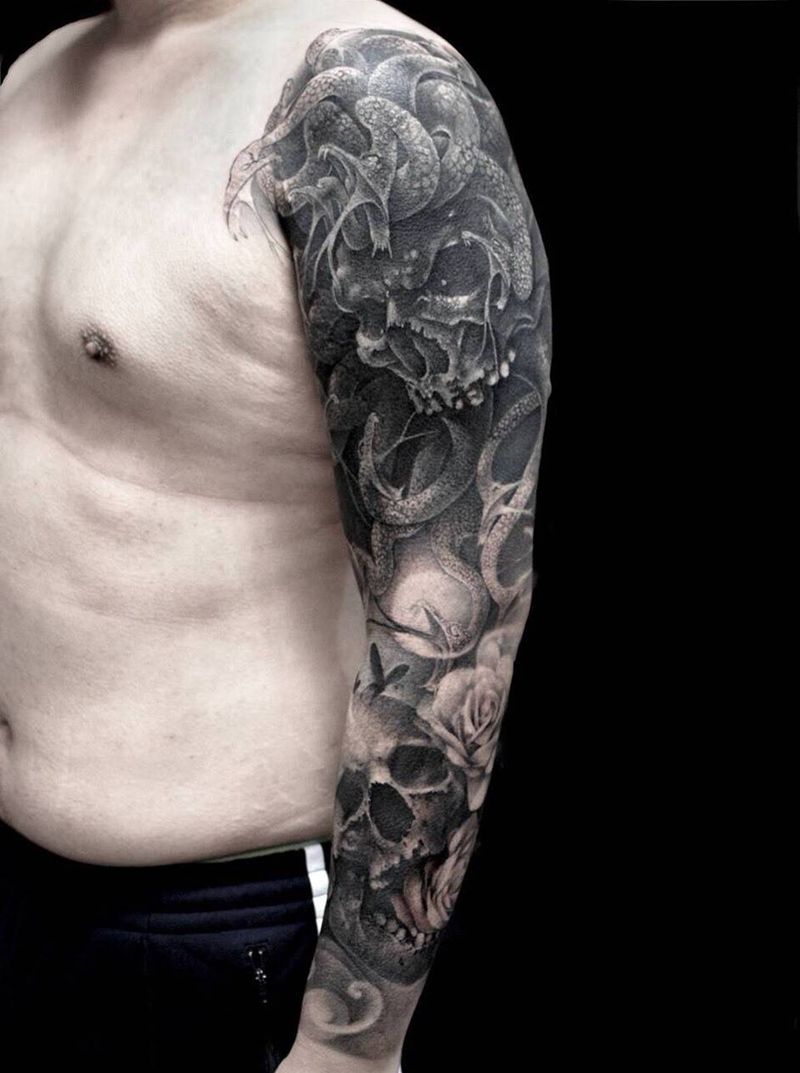 欧美场景纹身图片