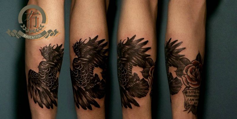 猜猜这是啥~纹身图片_手臂欧美写实动物成品纹身图案