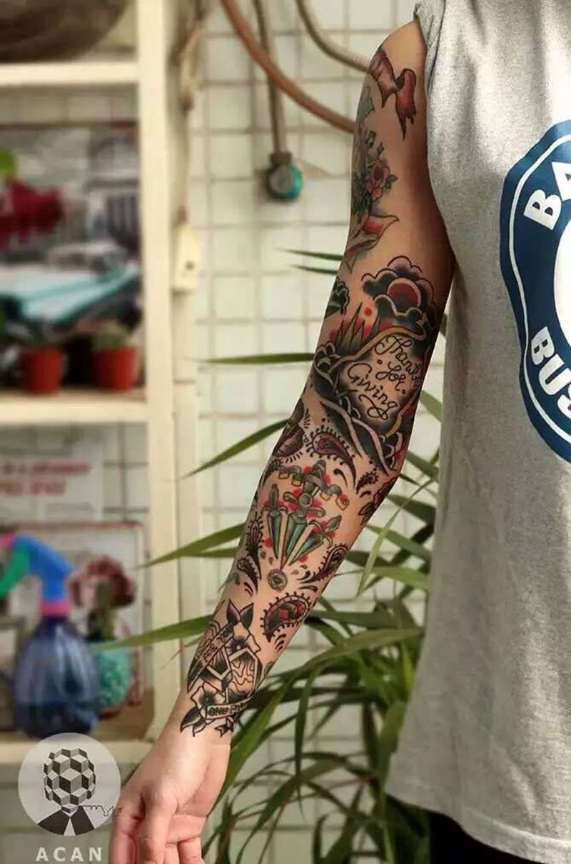 花臂纹身图片
