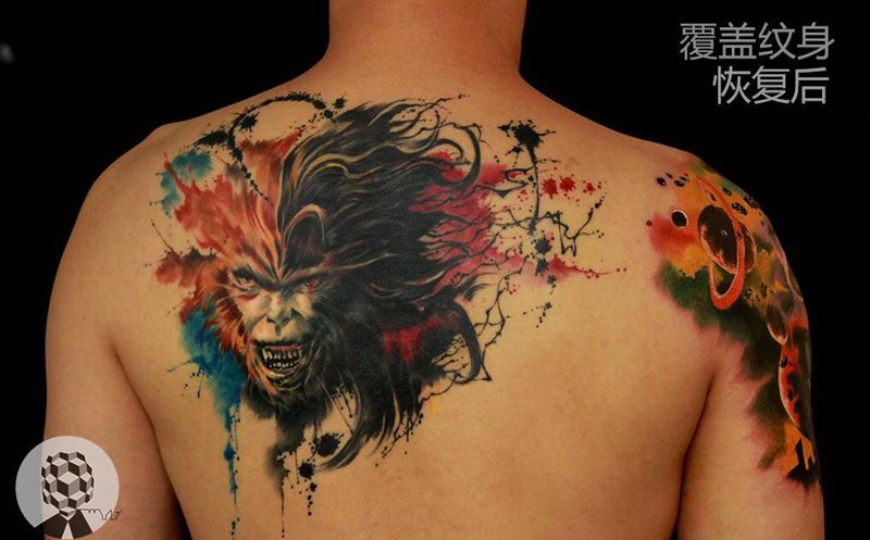 覆盖纹身恢复后纹身图片