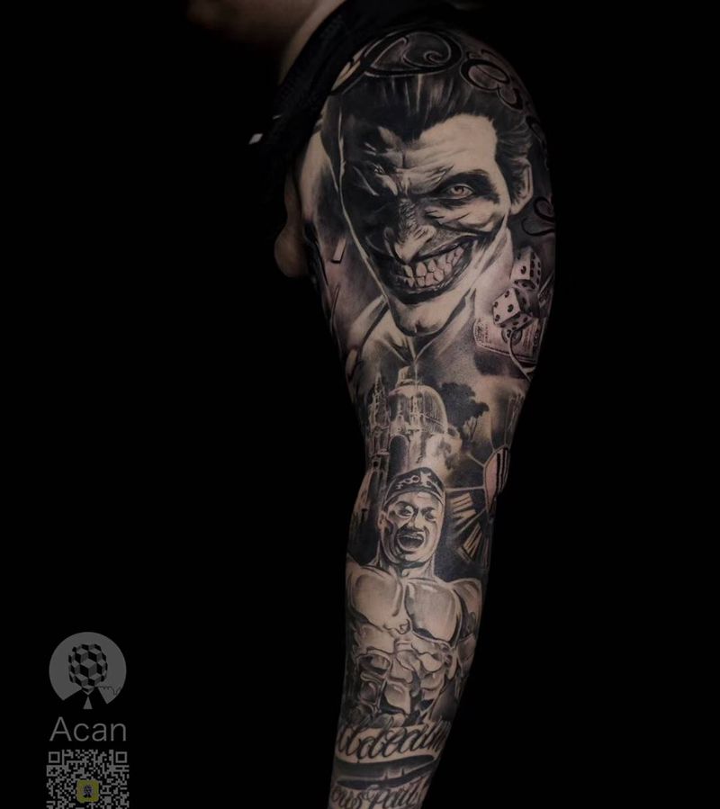 素描纹身图片_欧美写实纹身图案