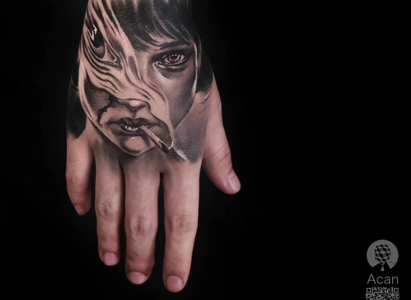 素描纹身图片_欧美写实纹身图案