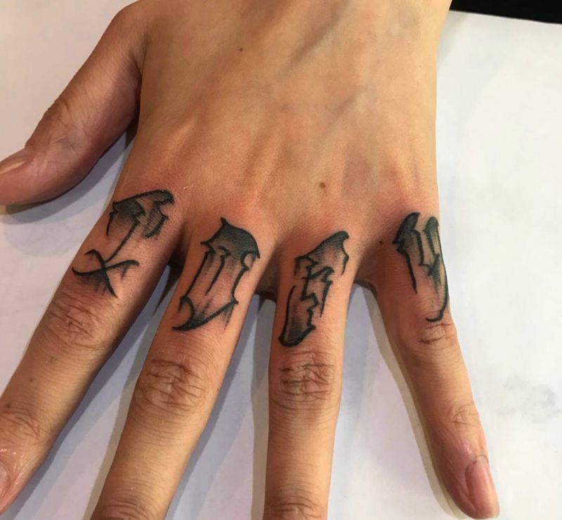 文字系列纹身图片