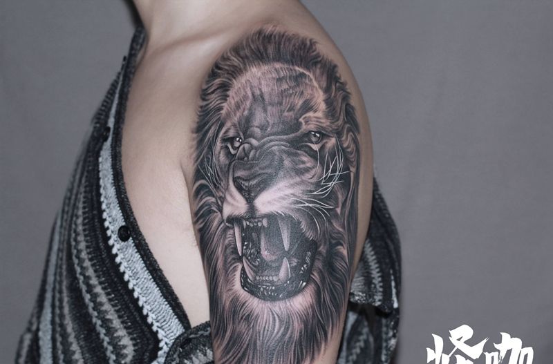 作品纹身图片_手臂欧美写实纹身图案