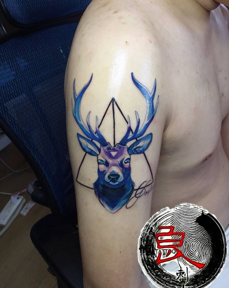 情侣纹身 鹿纹身图片