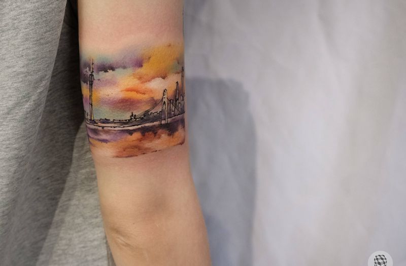 广州纹身图片_水彩纹身图案