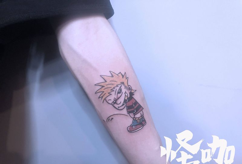 卡通纹身图片_手臂Old School纹身图案