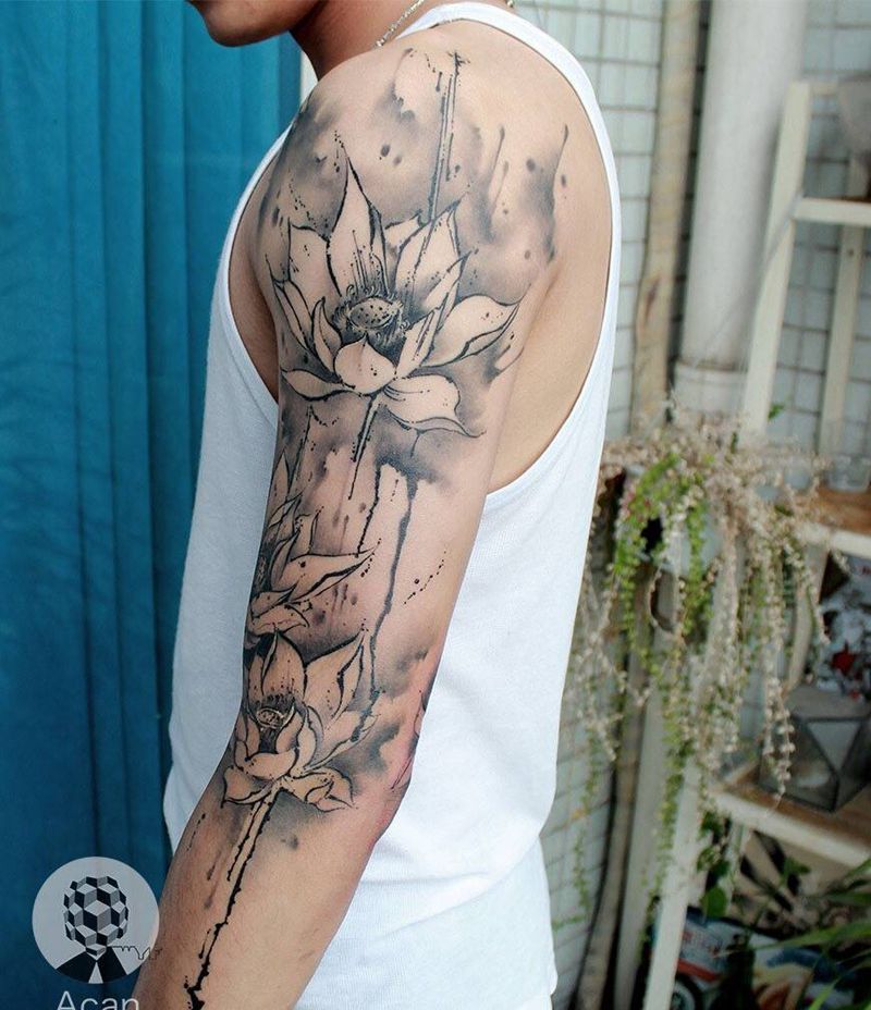 莲 恢复后纹身图片