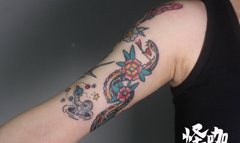 作品纹身图片_手臂Old School纹身图案