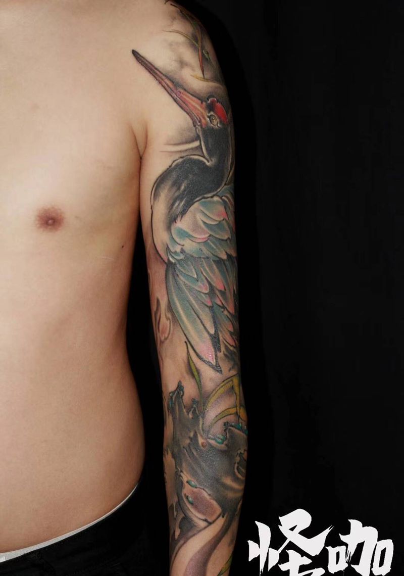 作品纹身图片_手臂新传统纹身图案