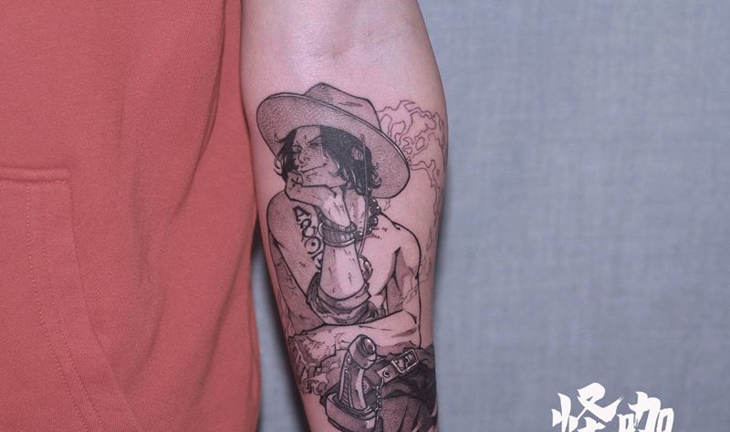 作品纹身图片_手臂点刺纹身图案