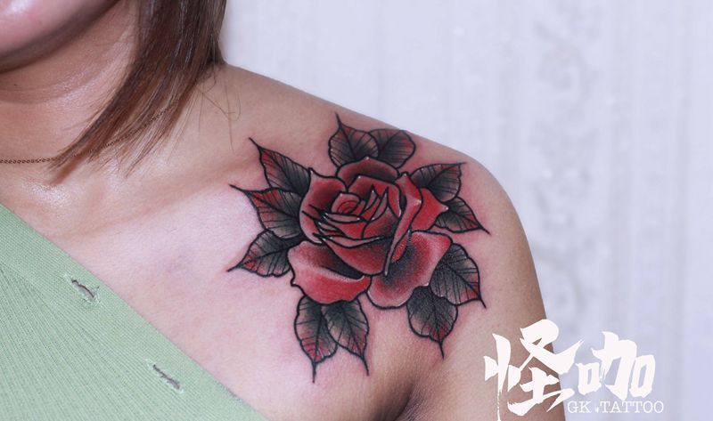 作品纹身图片_肩部New SchoolOld School纹身图案