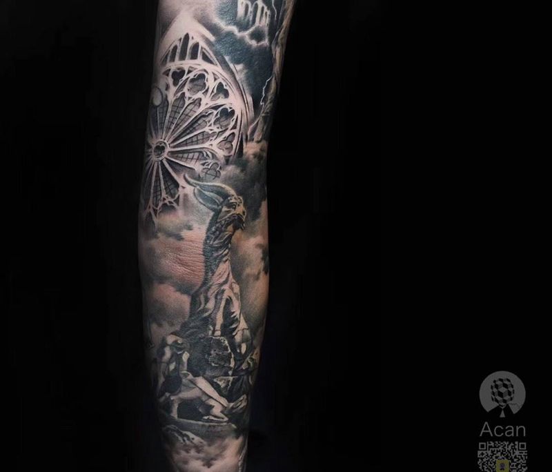 老广情怀纹身图片_手臂手部欧美写实纹身图案