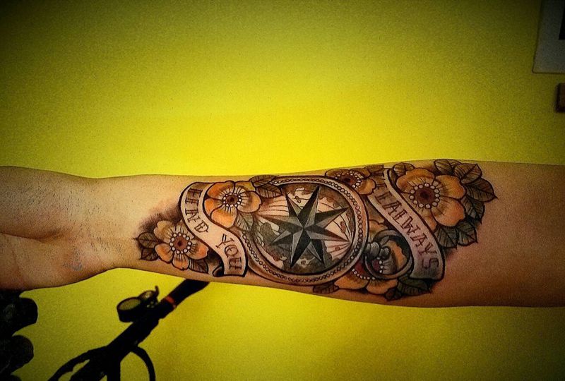 寻找纹身图片_手臂欧美植物静物纹身图案