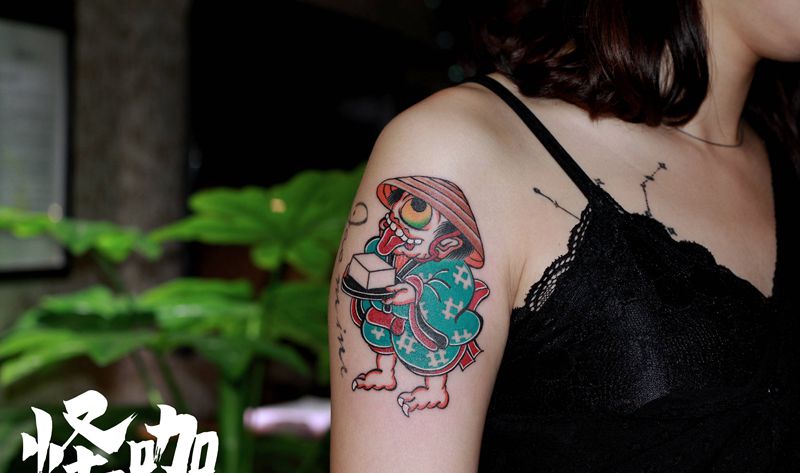 作品纹身图片_手臂老传统纹身图案