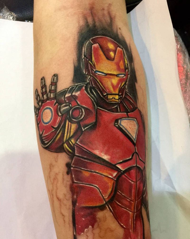 钢铁侠纹身图片