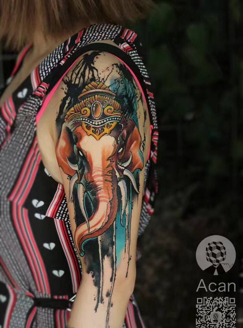 添加图案free style纹身图片_成品手臂清新原创动物纹身图案