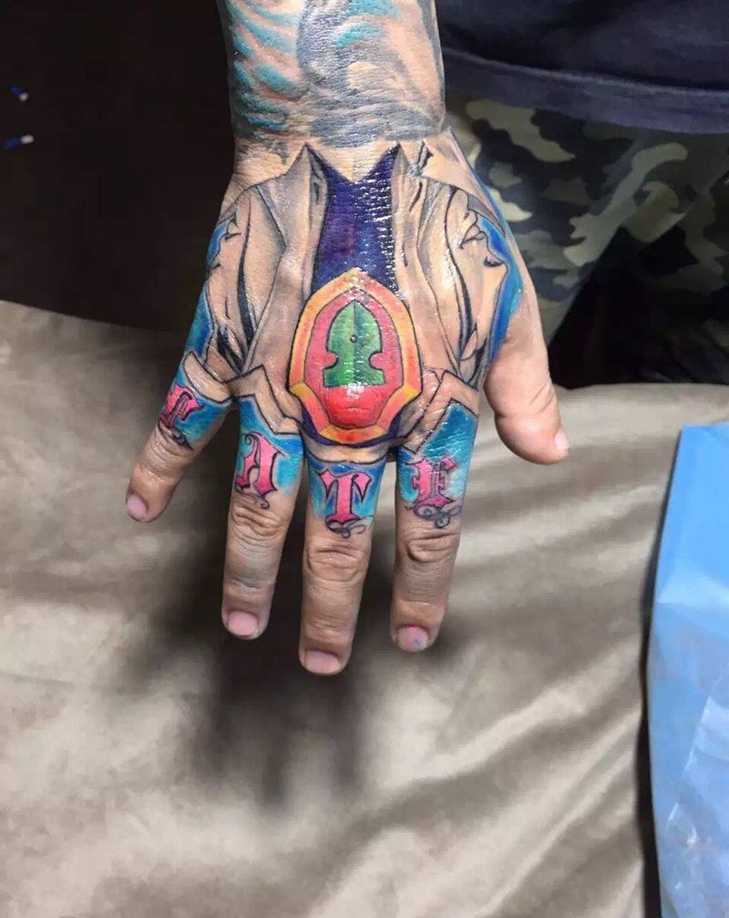 荧光色料。安全。纹身图片