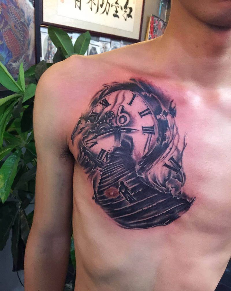 时间纹身图片