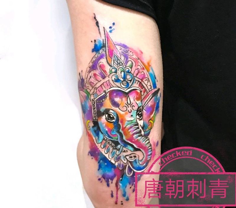 象神纹身图片