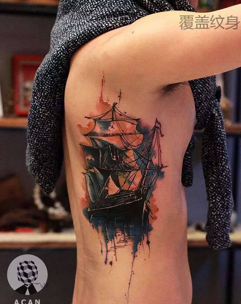 覆盖纹身纹身图片_腰部成品原创纹身图案