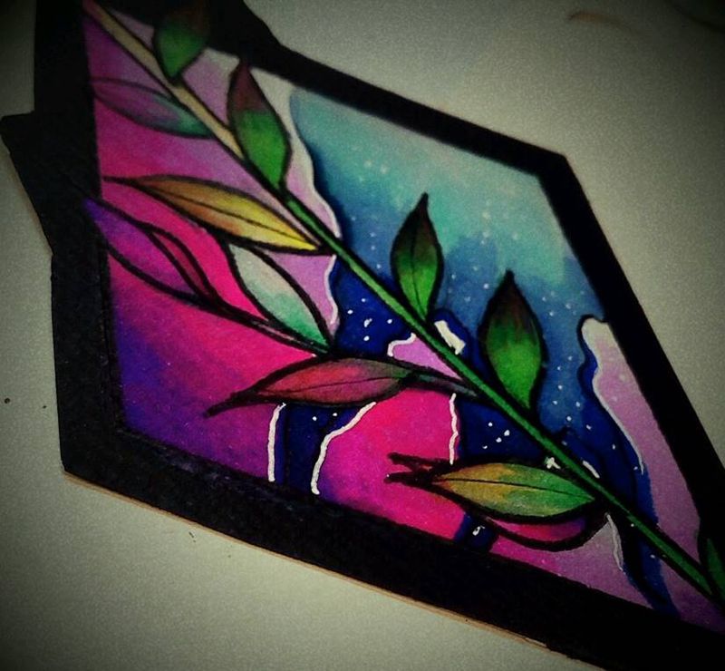 俺的手稿~谁来扎~纹身图片_肩部背部手臂腿部欧美几何植物静物原创手稿纹身图案