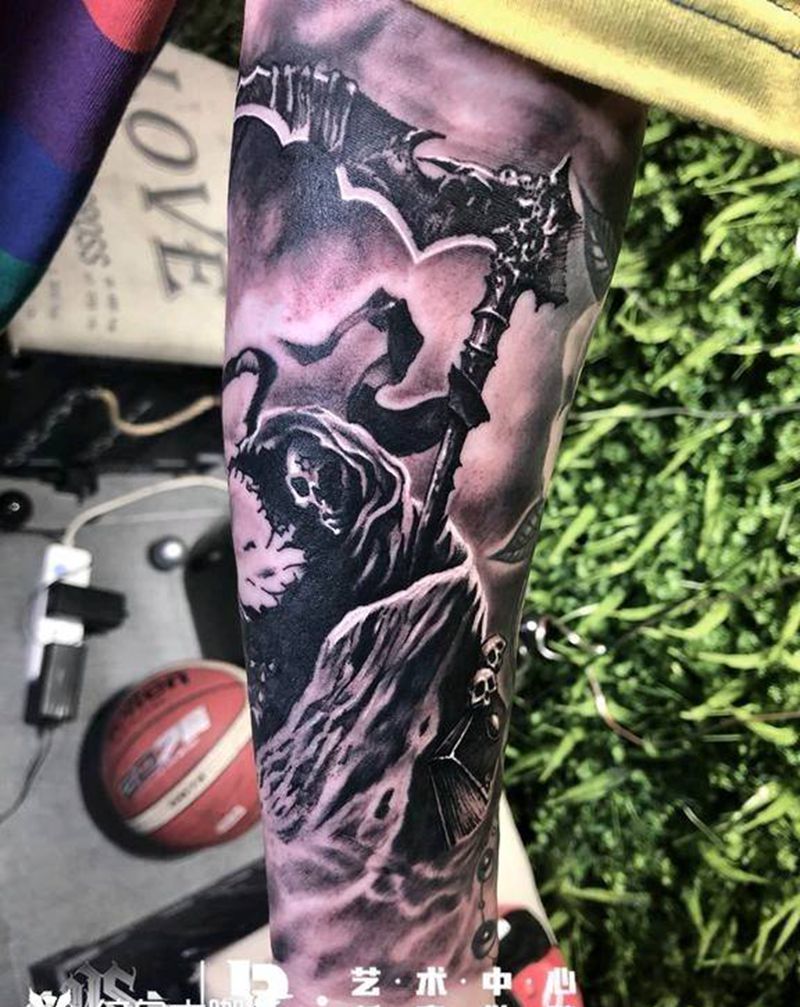 怕纹身图片_手臂欧美写实纹身图案
