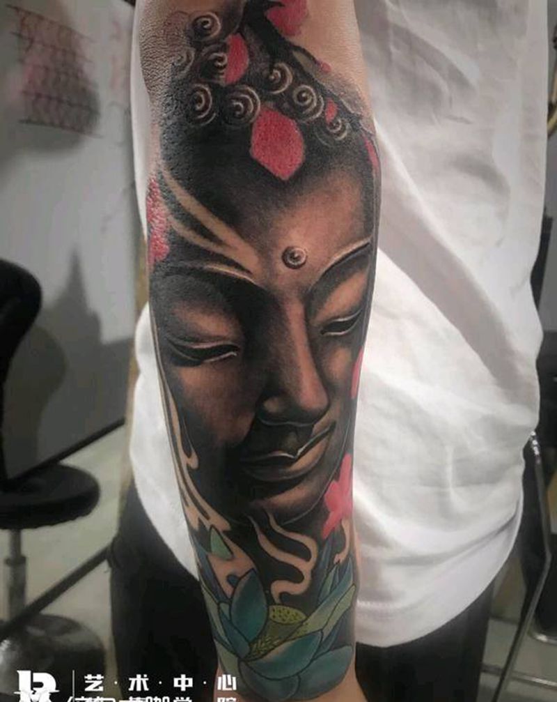 静心纹身图片_手臂纹身图案